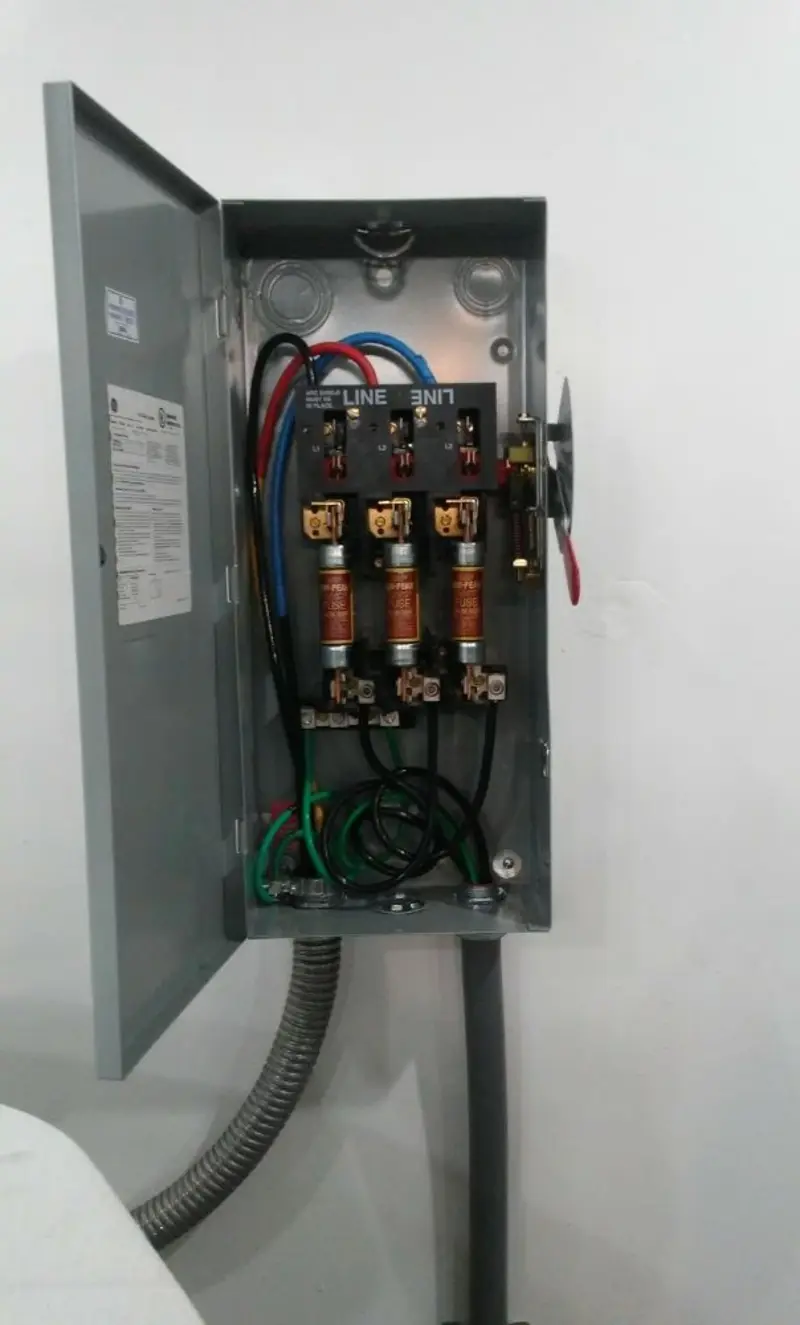 Three-phase disconnect switch installed for Electrical Wiring & Rewiring in Brooklyn Center